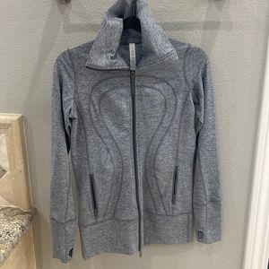 Lululemon zip up sweatshirt. Heather gray. Size 6